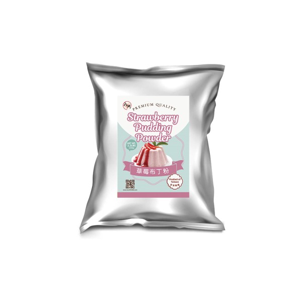 JIU ZHOU FOOD CO LTD｜TAIWAN BUBBLE TEA SUPPLIER｜BUBBLE TEA RAW MATERIALS_Strawberry Pudding Powder